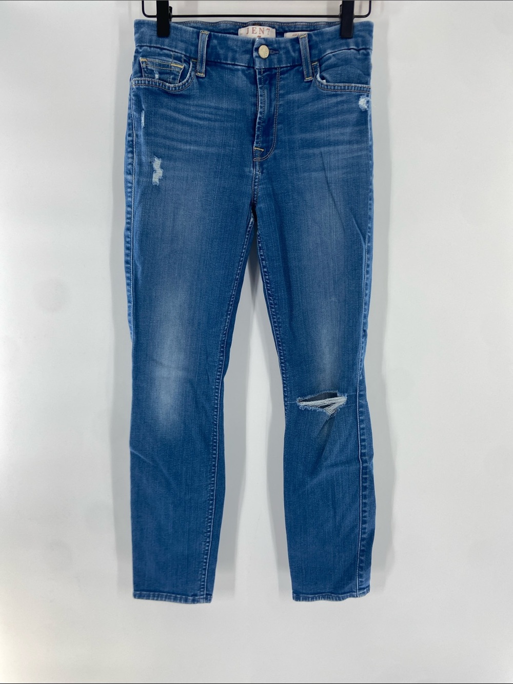 Jen 7 Blue Ankle Skinny Pants Jeans Size 0 Gently Used